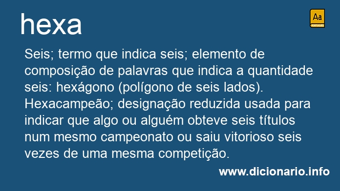 Significado de hexa