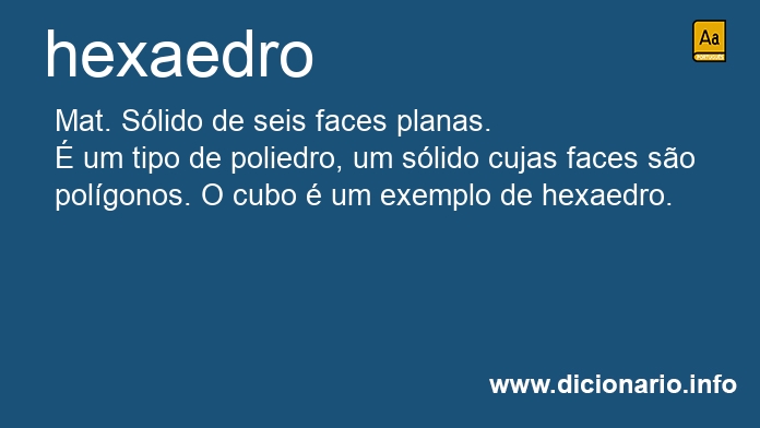 Significado de hexaedra