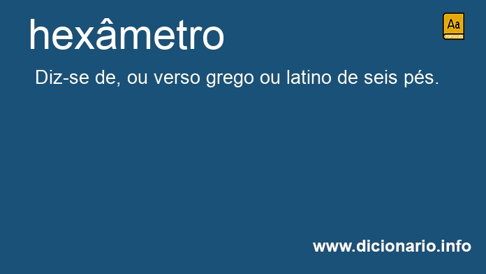 Significado de hexmetro