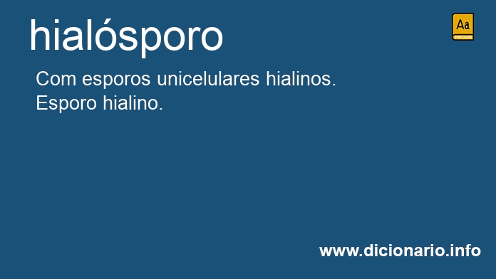 Significado de hialsporo