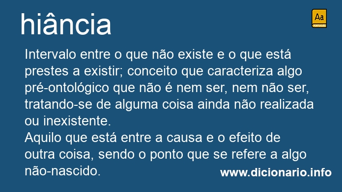 Significado de hincia