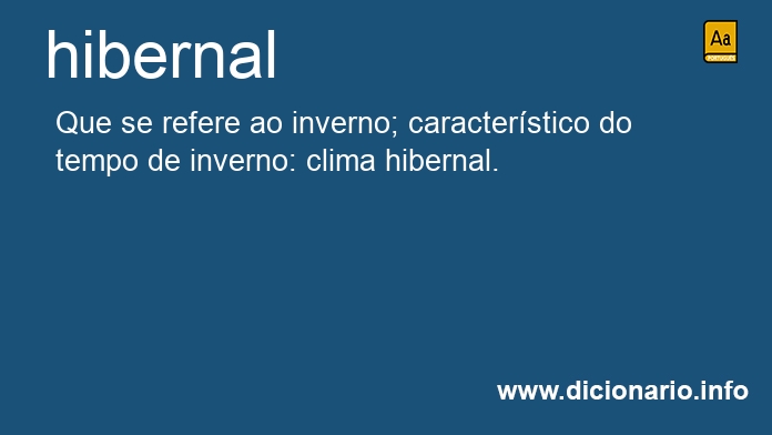 Significado de hibernal