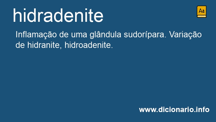 Significado de hidradenite