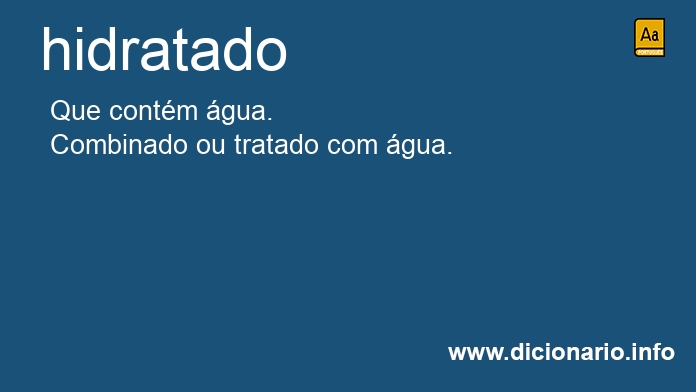 Significado de hidratado