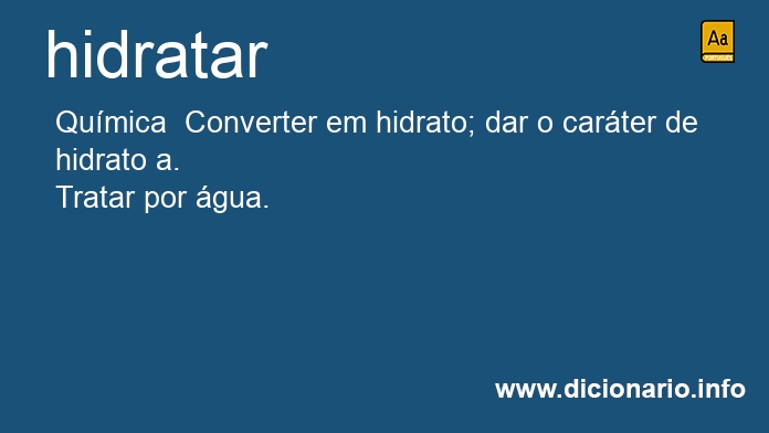 Significado de hidratar