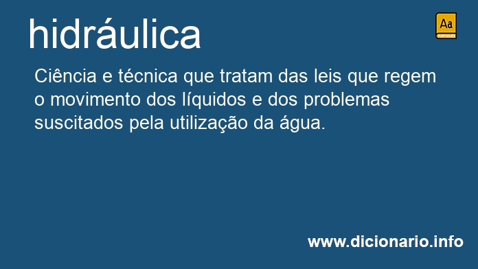 Significado de hidrulica