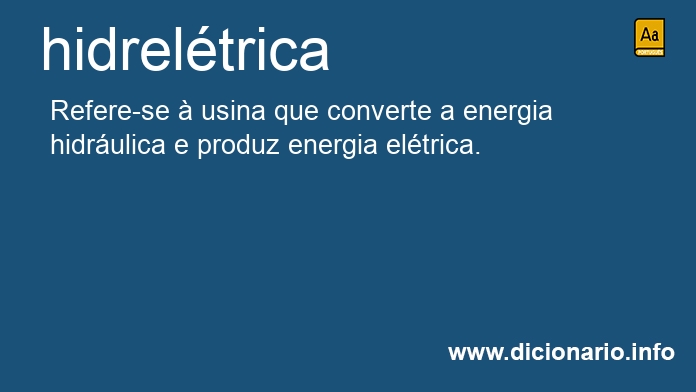Significado de hidreltrica