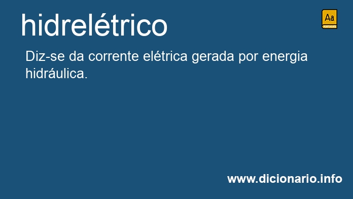 Significado de hidreltrico