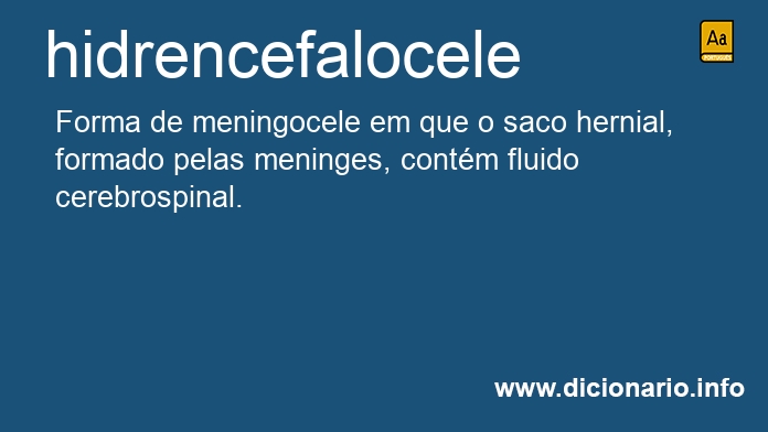 Significado de hidrencefalocele