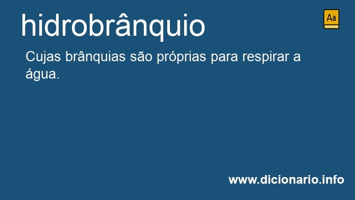 Significado de hidrobrnquio