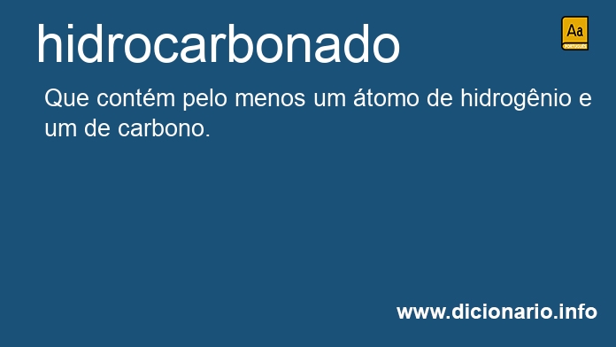Significado de hidrocarbonado