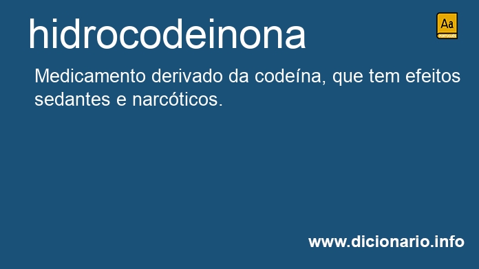 Significado de hidrocodeinona