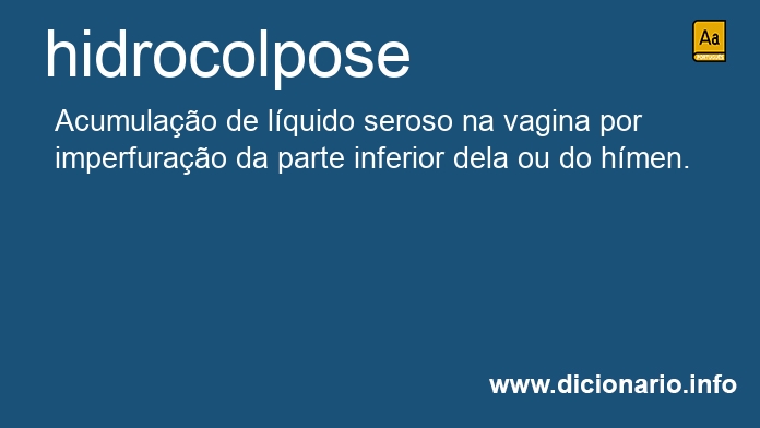 Significado de hidrocolpose