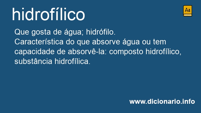 Significado de hidroflico