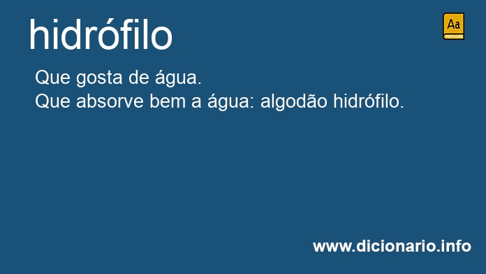 Significado de hidrfilos