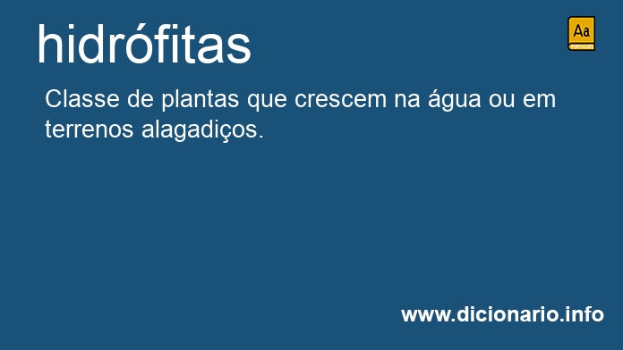 Significado de hidrfitas