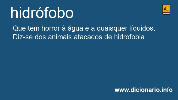 Significado de hidrfobo