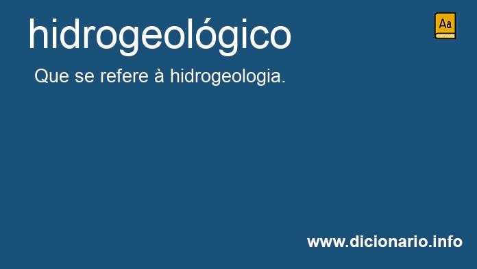 Significado de hidrogeolgica