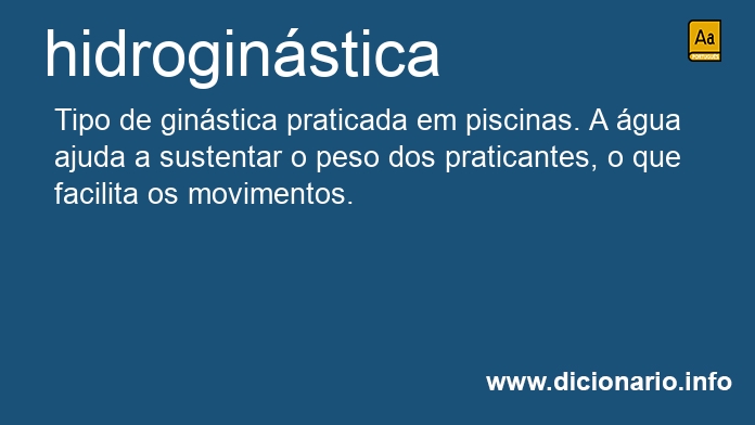 Significado de hidroginstica