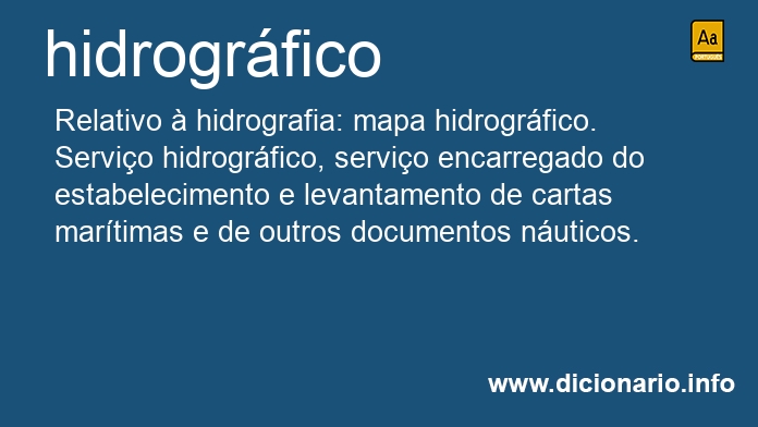 Significado de hidrogrfico