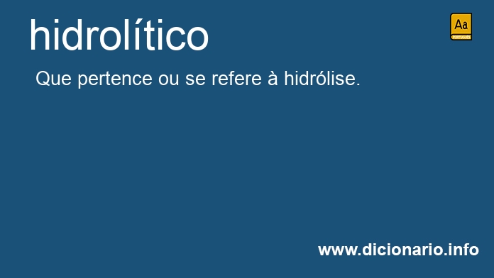 Significado de hidroltico