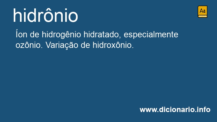 Significado de hidrnio