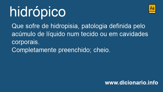 Significado de hidrpicos