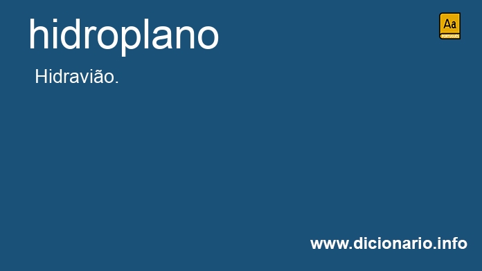 Significado de hidroplano