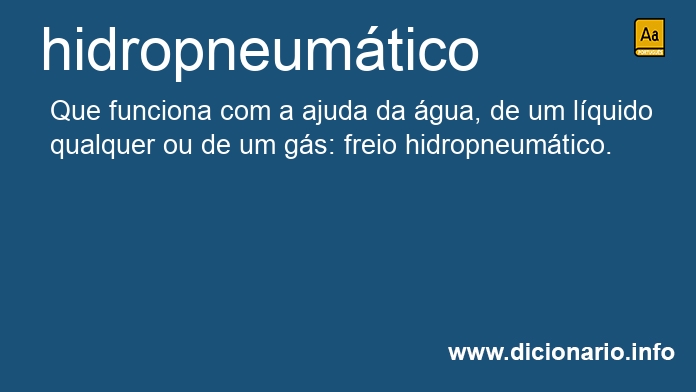 Significado de hidropneumtico