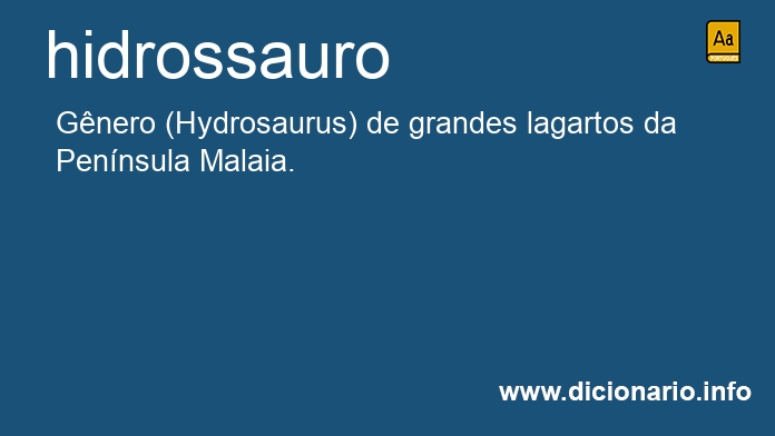 Significado de hidrossauro
