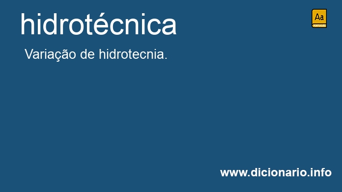 Significado de hidrotcnica