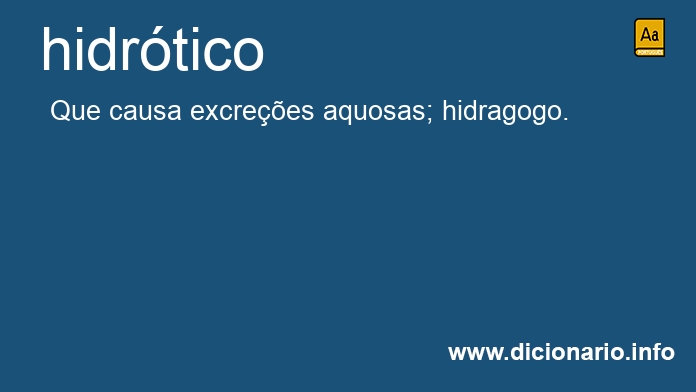 Significado de hidrtico