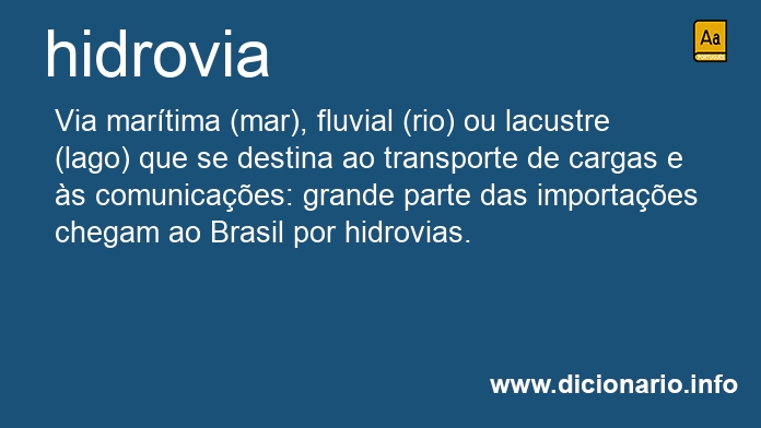 Significado de hidrovias