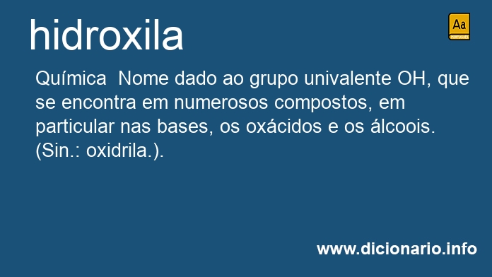 Significado de hidroxilas