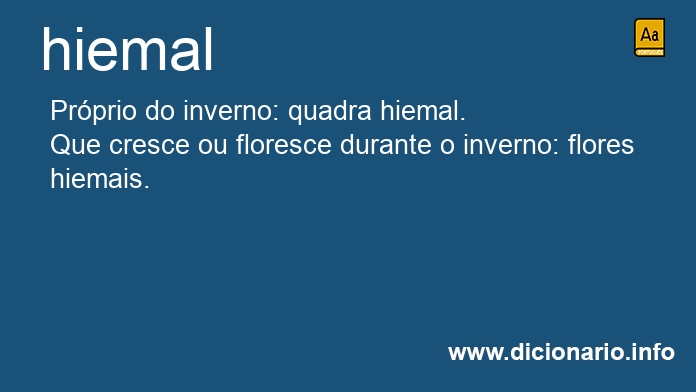 Significado de hiemal