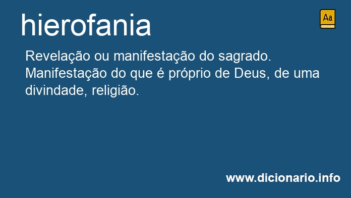 Significado de hierofania