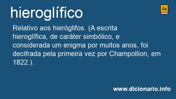 Significado de hieroglfico