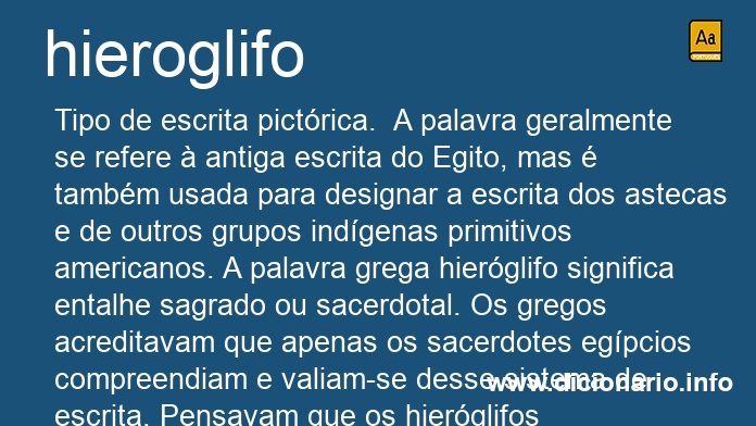 Significado de hieroglifos