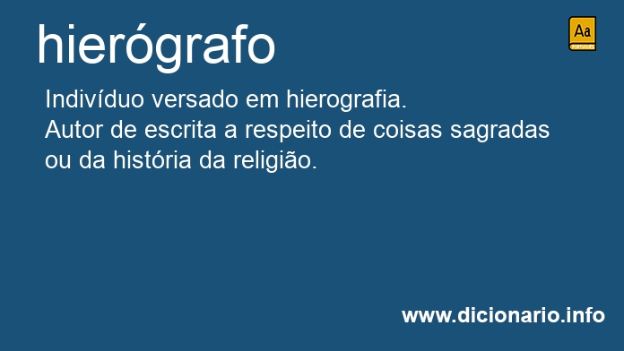 Significado de hiergrafo