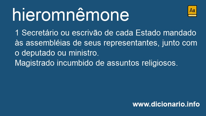 Significado de hieromnmone
