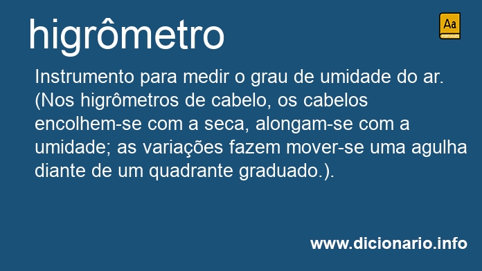 Significado de higrmetros