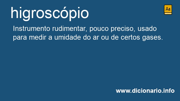 Significado de higroscpia