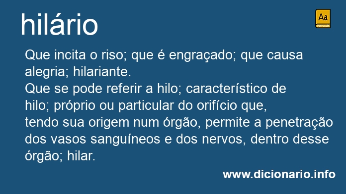 Significado de hilrio