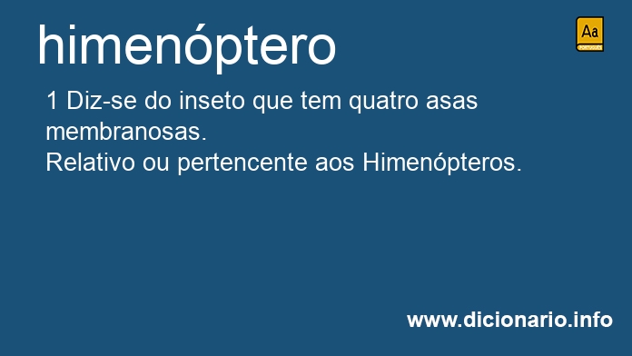 Significado de himenptero