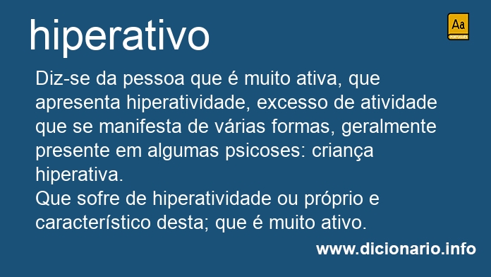 Significado de hiperativos