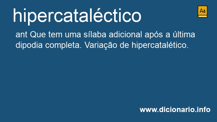 Significado de hipercatalctico