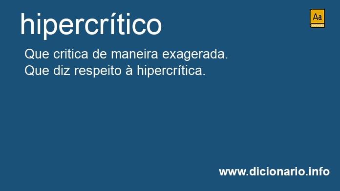 Significado de hipercrtico