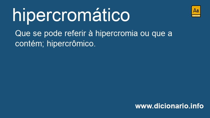 Significado de hipercromticos