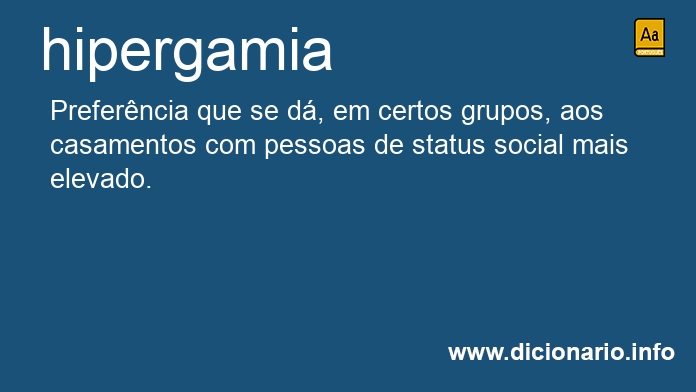Significado de hipergamia