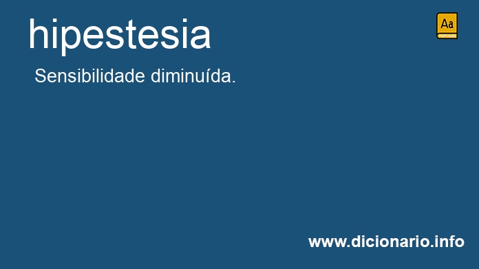 Significado de hipestesia